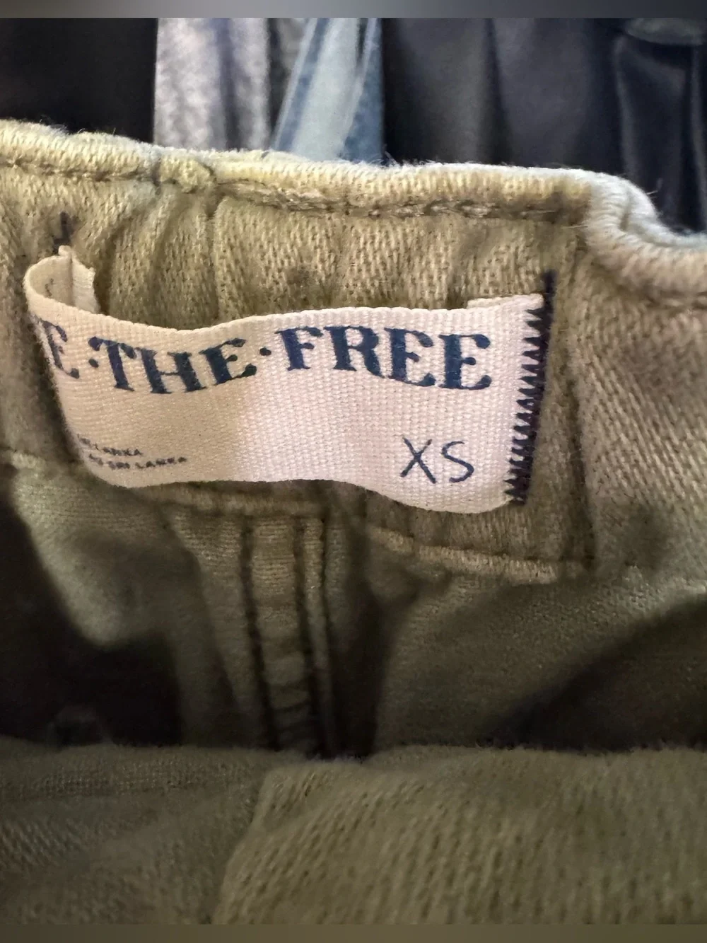 NWOT Free People We The Free Silverton Pull-On Barrel Jeans - aloe green tan XS